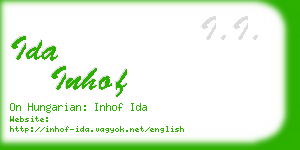 ida inhof business card